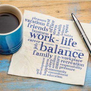 work-life balance on a piece of paper