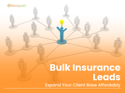 Group of figures with a highlighted central figure, titled "Bulk Insurance Leads - Expand Your Client Base Affordably."
